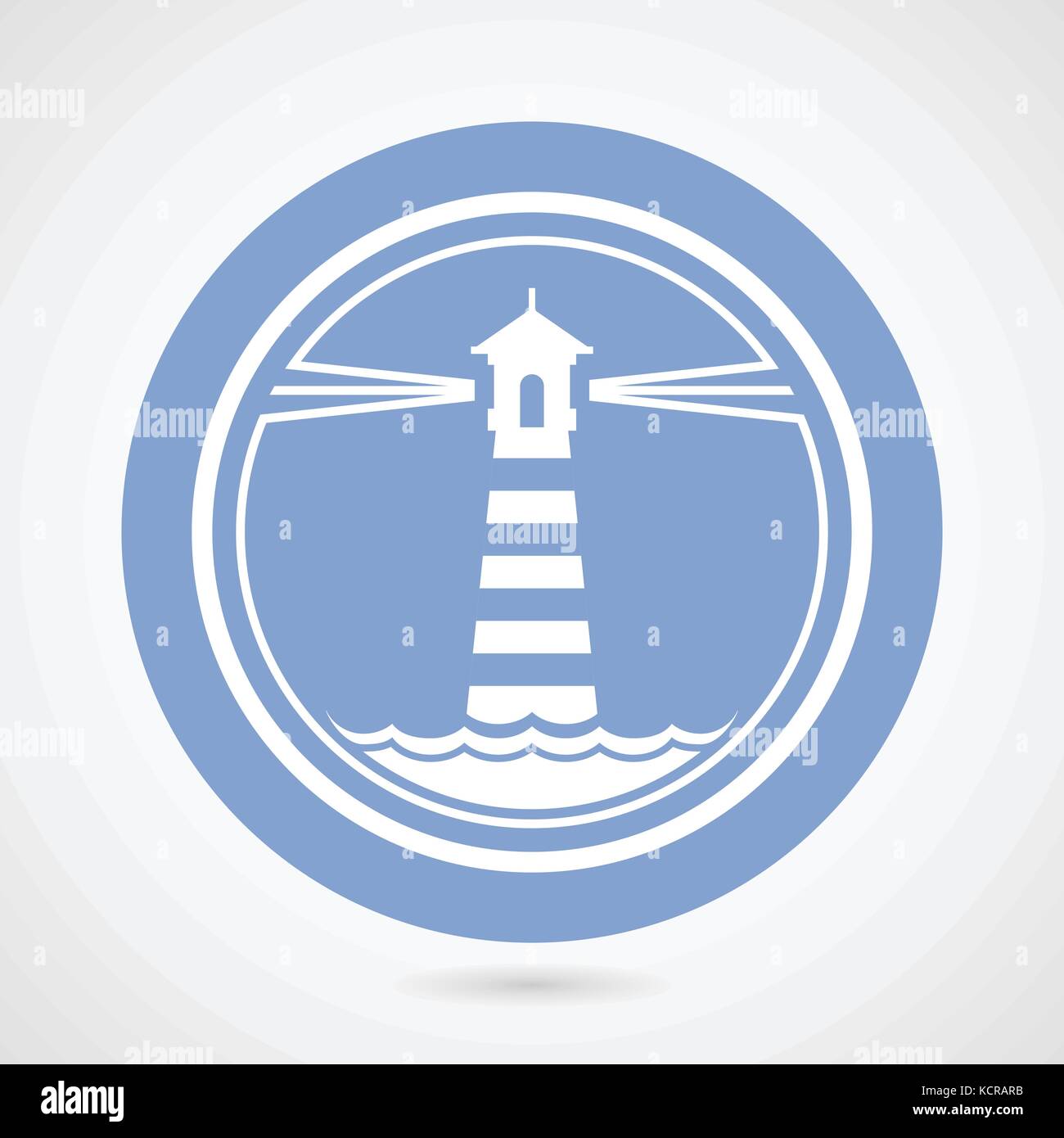 Icône simple phare maritime Illustration de Vecteur