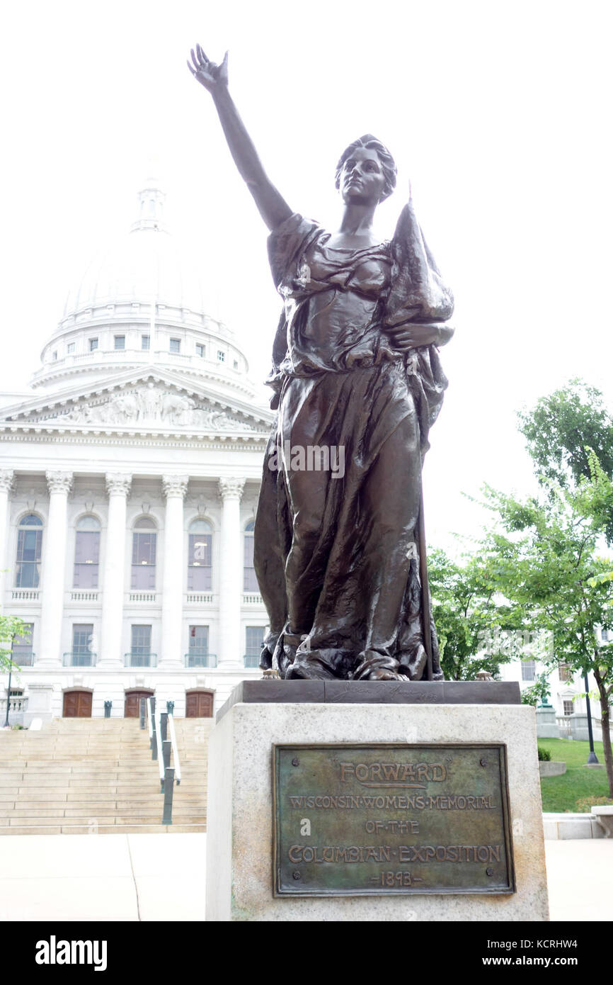 L'avant du mémorial aux femmes du Wisconsin de la Columbian Exposition, Madison, WI 1893 DSC02774 Banque D'Images