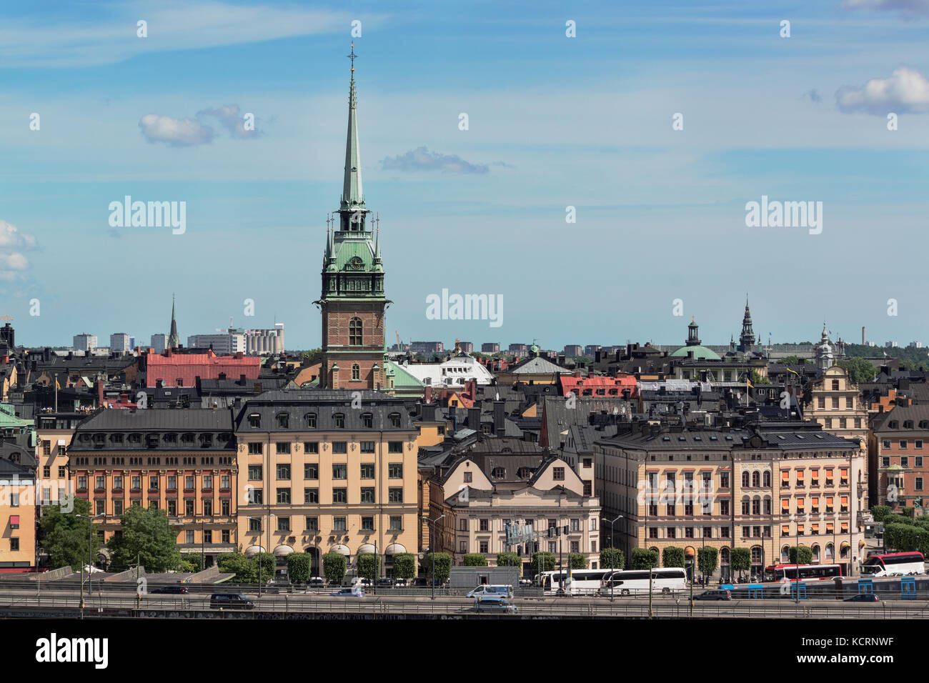 La Suède, Stockholm, vue de la vieille ville à soedermalm Banque D'Images