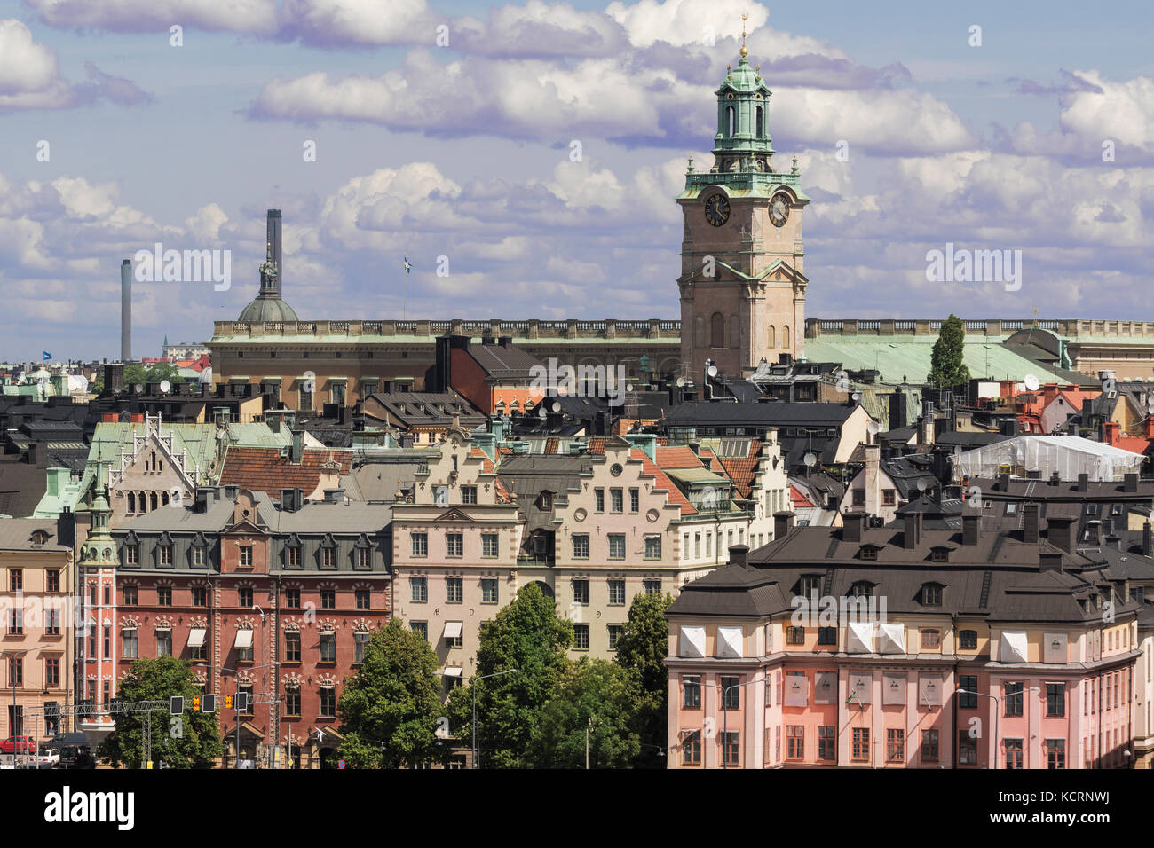 La Suède, Stockholm, vue de la vieille ville à soedermalm Banque D'Images