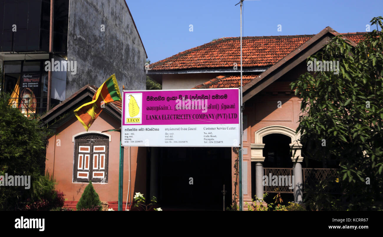 Payagala Western Province Sri Lanka Galle Road Lanka Electricity Company Banque D'Images