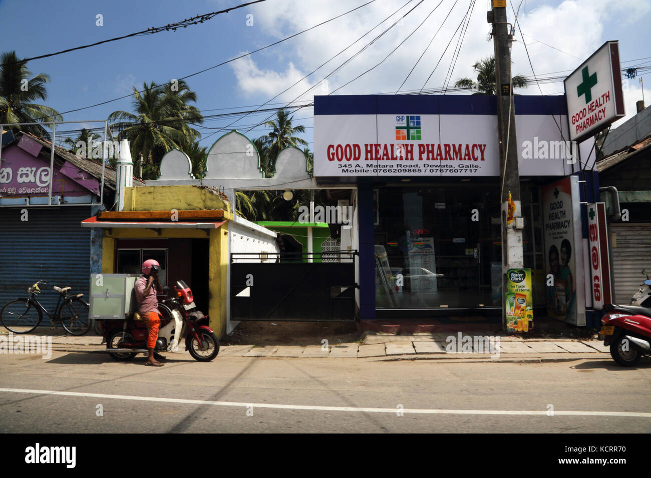 Galle Sri Lanka Matara Road Dewata Bonne santé Pharmacie Banque D'Images