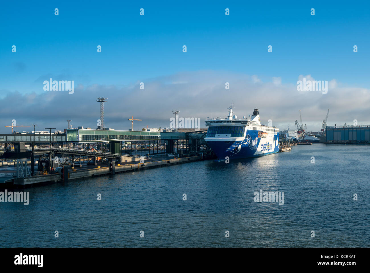 Ligne Eckero ferry ship Finlandia à Helsinki Banque D'Images