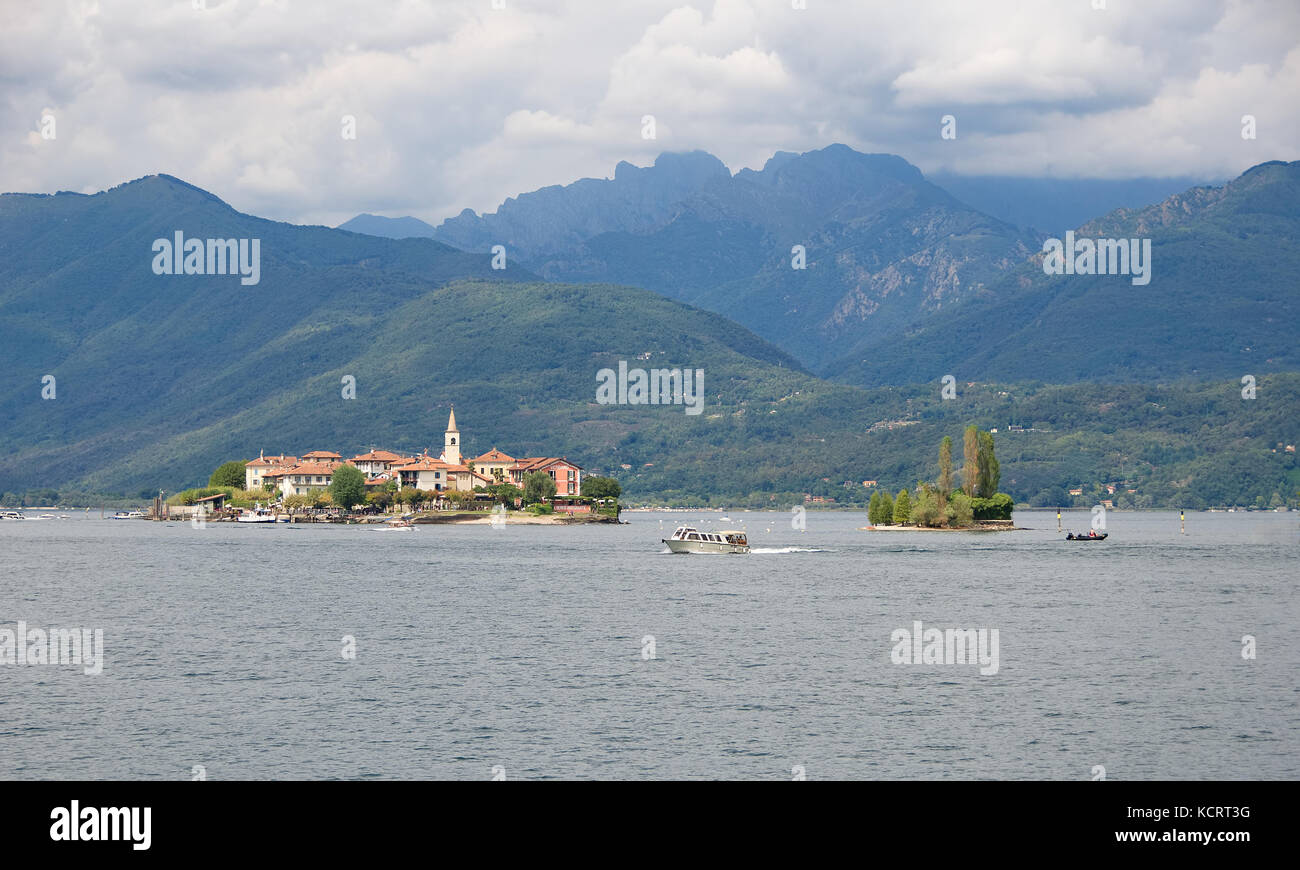 Isola Superiore (Fishermen's island) sur le lac Majeur - Baveno - Italie - Stresa Banque D'Images