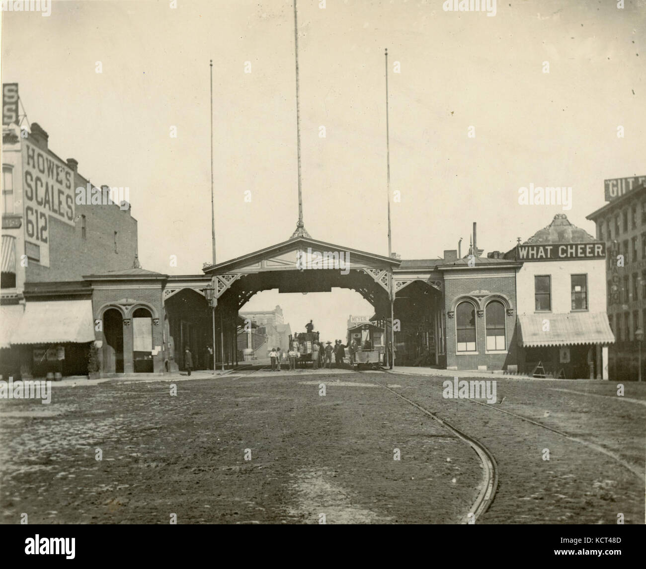 Entrée de pont Eads, démoli 1888 Banque D'Images