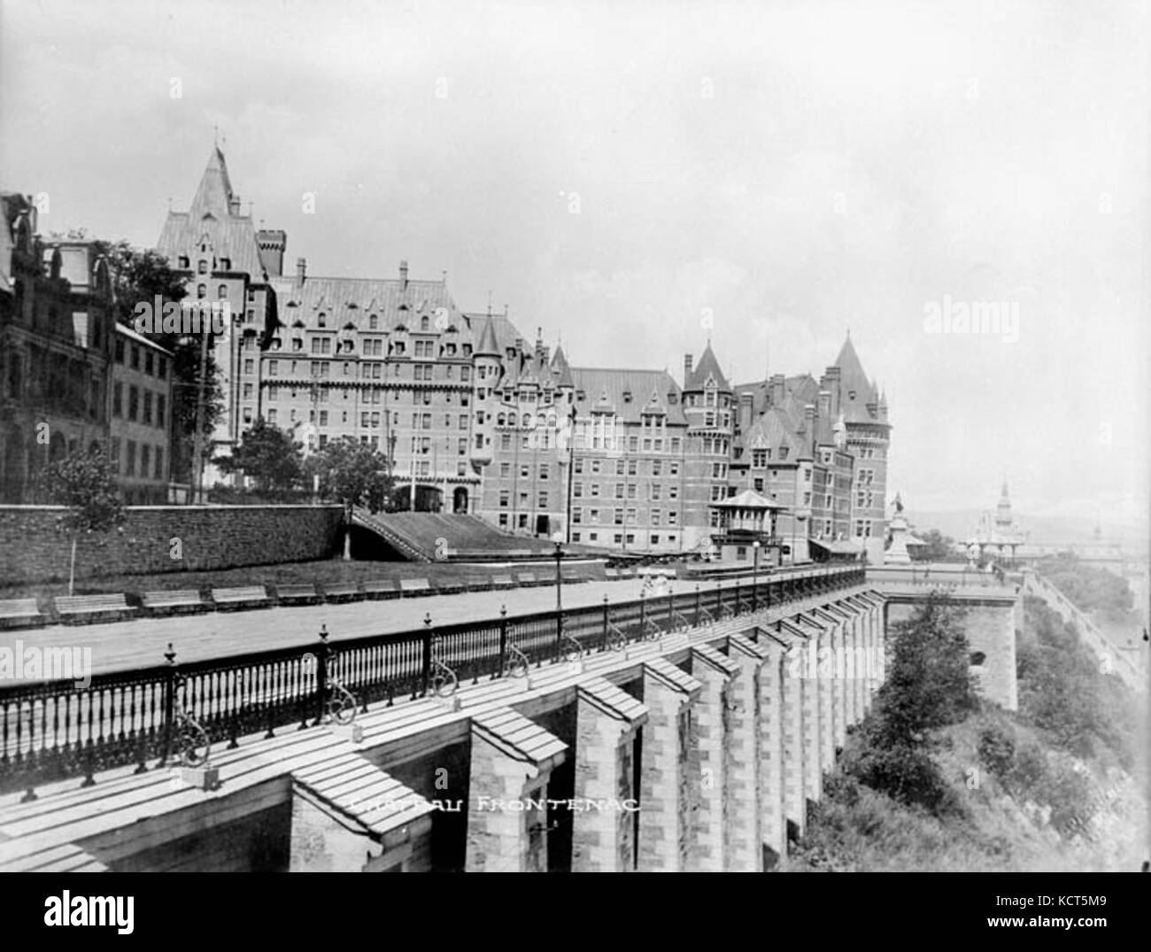 Le Château Frontenac vers 1900 1925 Banque D'Images