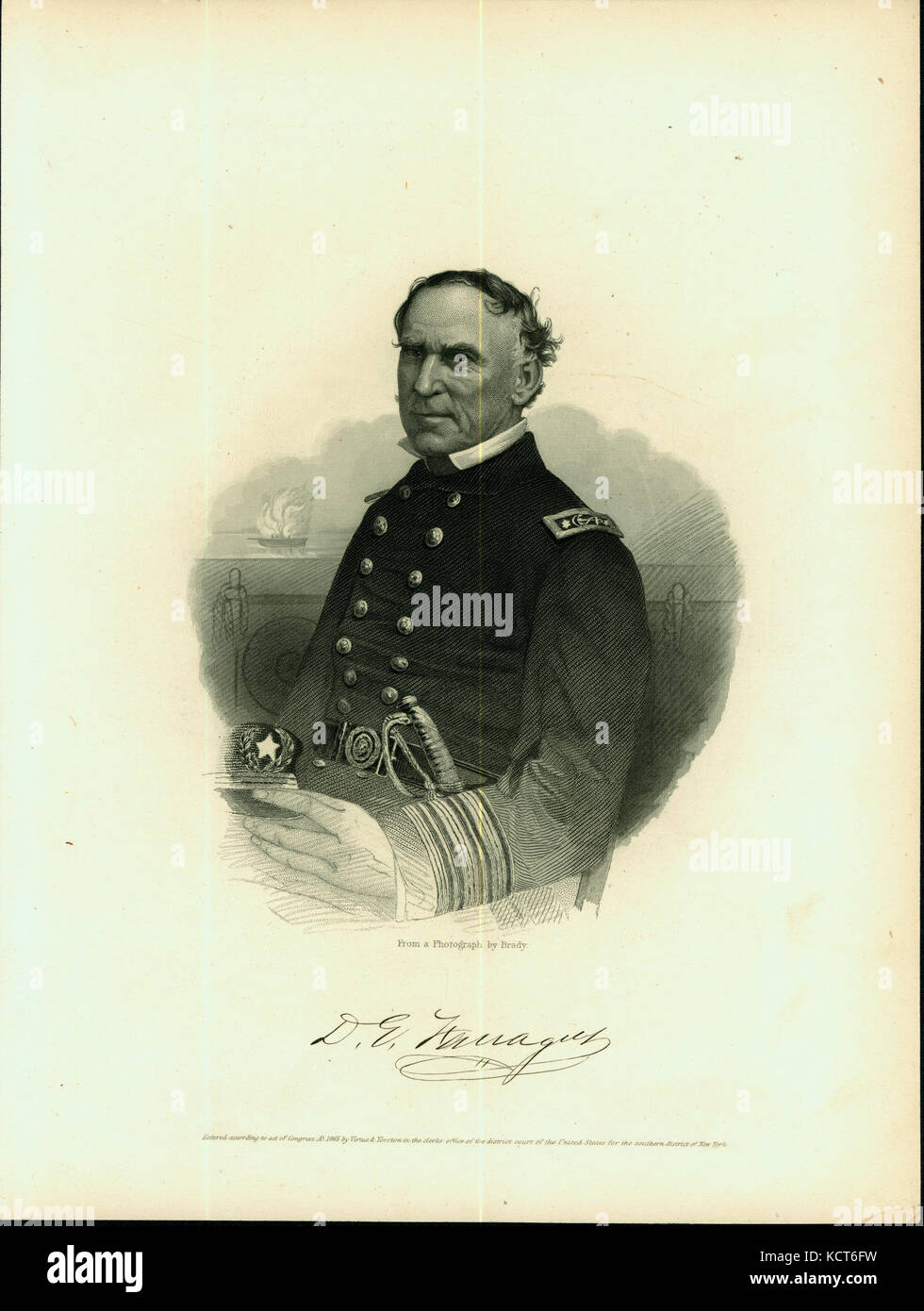 David, l'amiral Farragut (Union Européenne) Banque D'Images