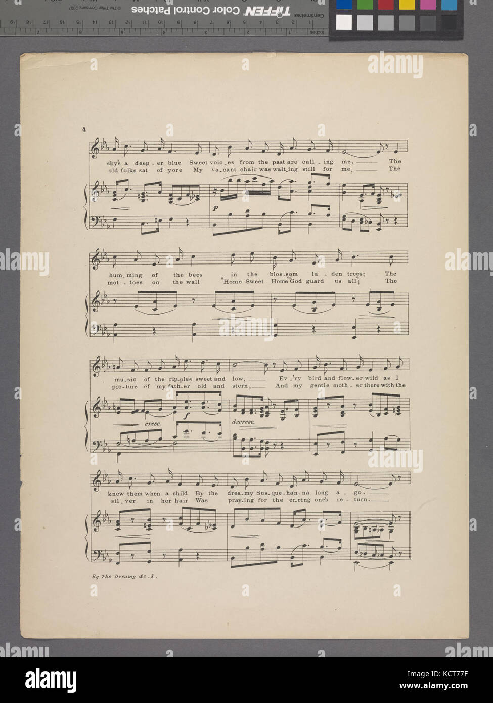 Le titre fait référence à une pièce nostalgique sur la rivière Susquehanna, reflétant sa beauté sereine et son importance historique. La pièce capture une époque passée le long de la rivière, évoquant un sentiment de paix et d’histoire. Banque D'Images