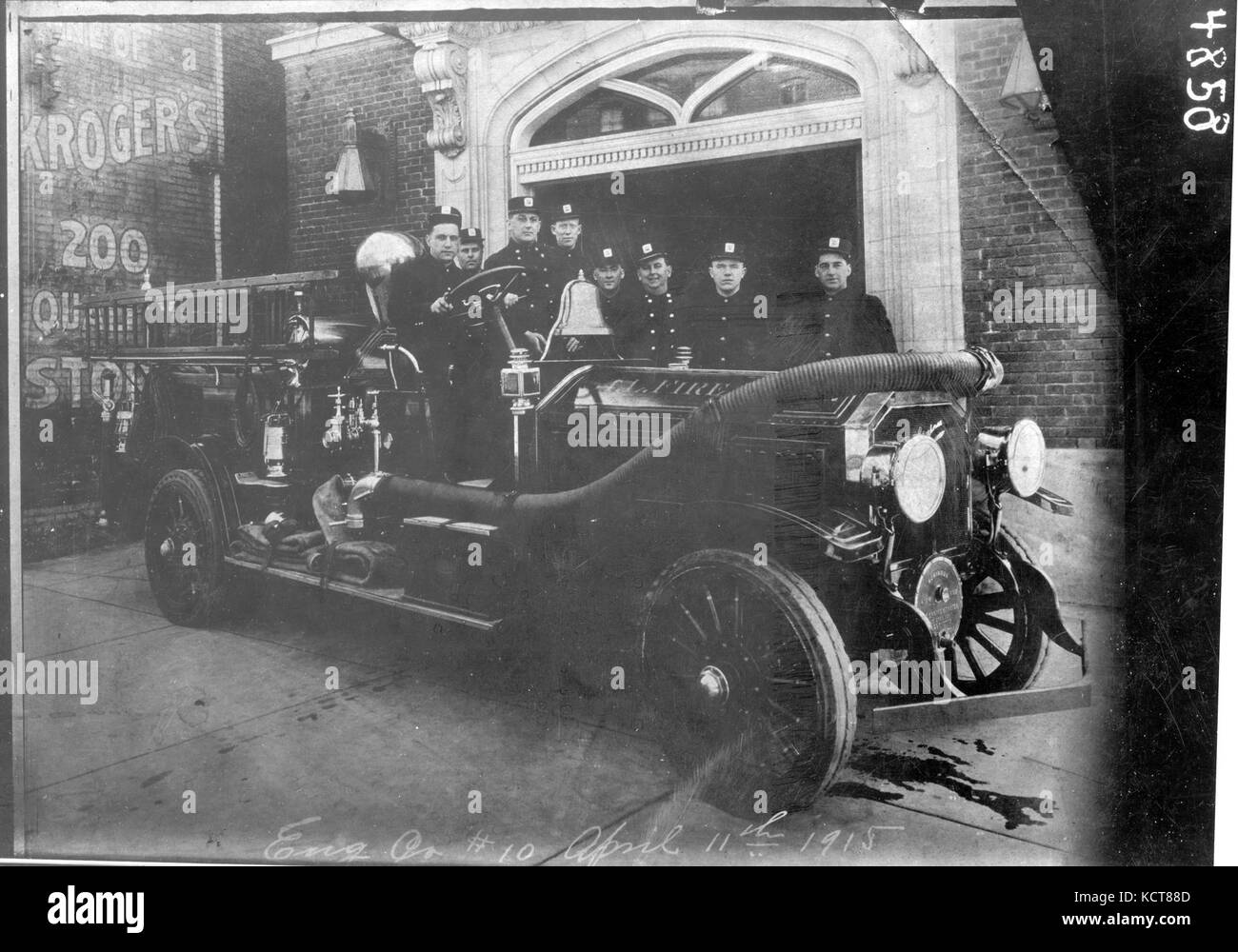 Engine Co. 10, 11 avril 1915 Banque D'Images