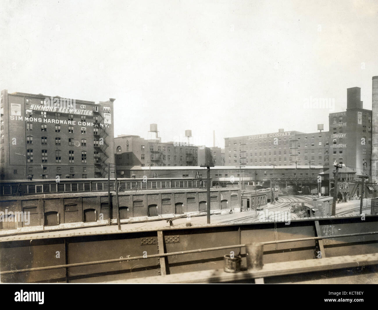 Cupples Station. Septième et rues de l'épinette, d'approche élevée au pont municipal Banque D'Images