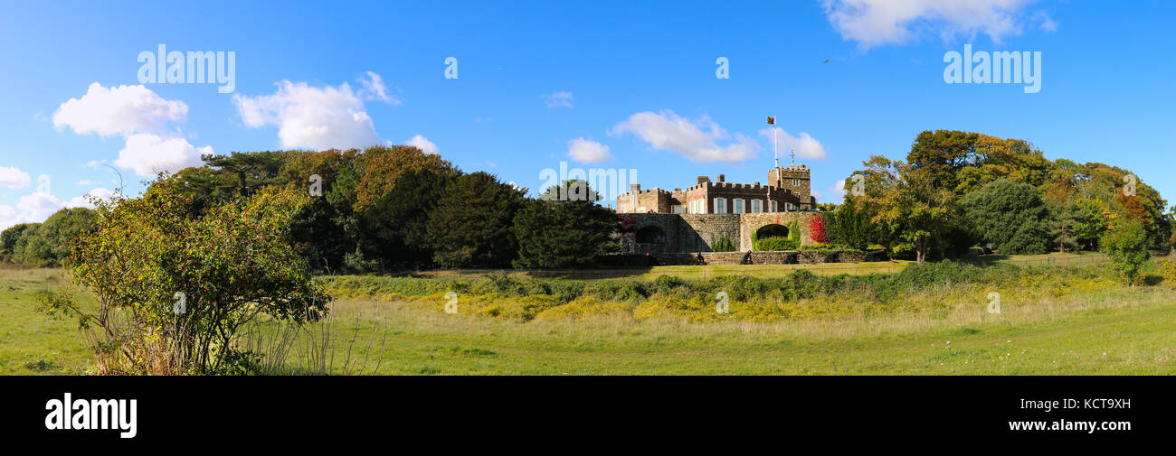 Château de walmer chemin côtier panorama 1 Banque D'Images