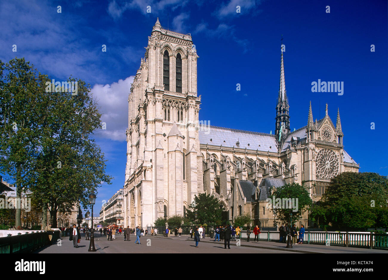 La Cathédrale Notre Dame, Paris, France Banque D'Images