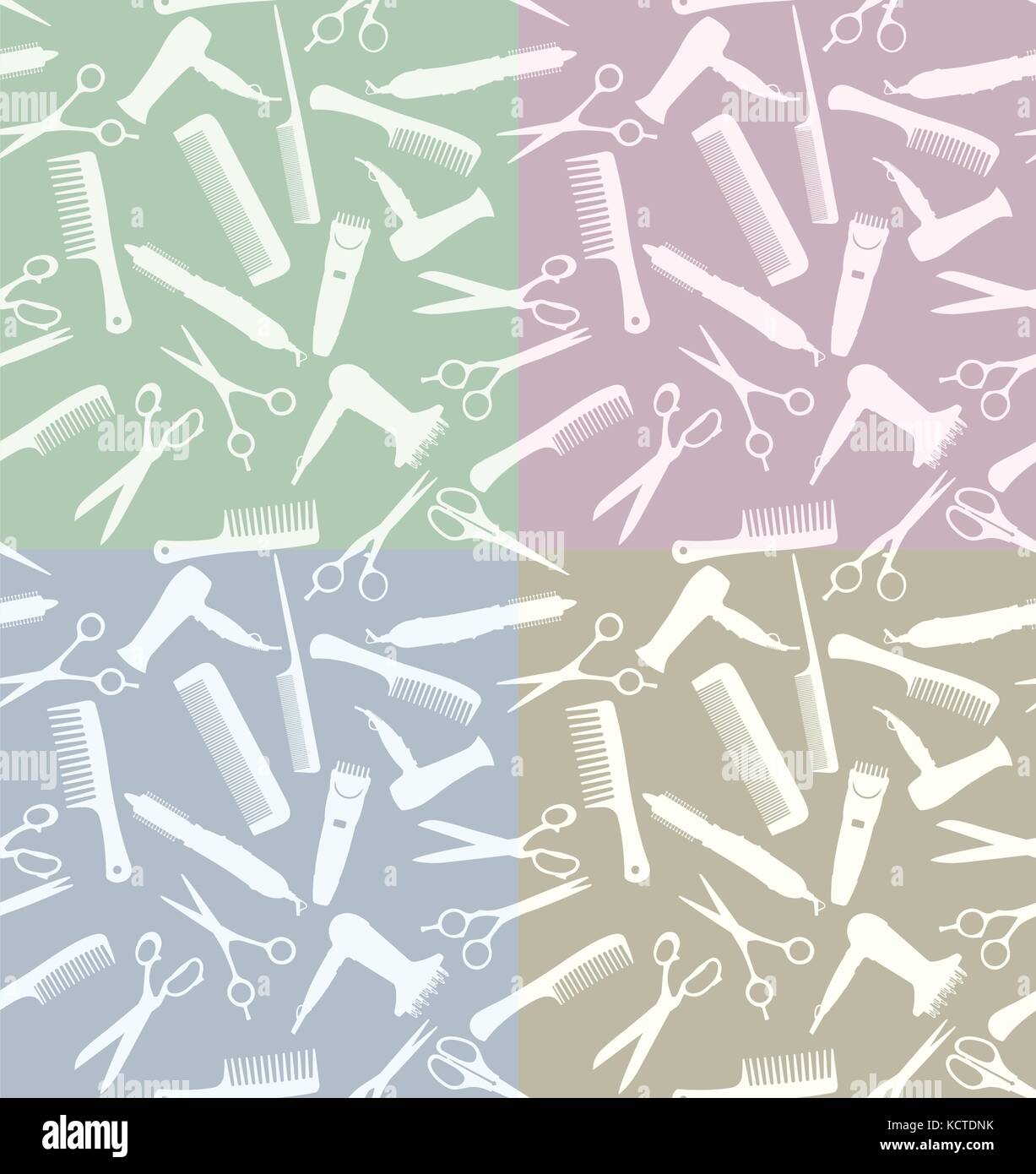 Fond transparent avec l’équipement de salon de coiffure - salon de