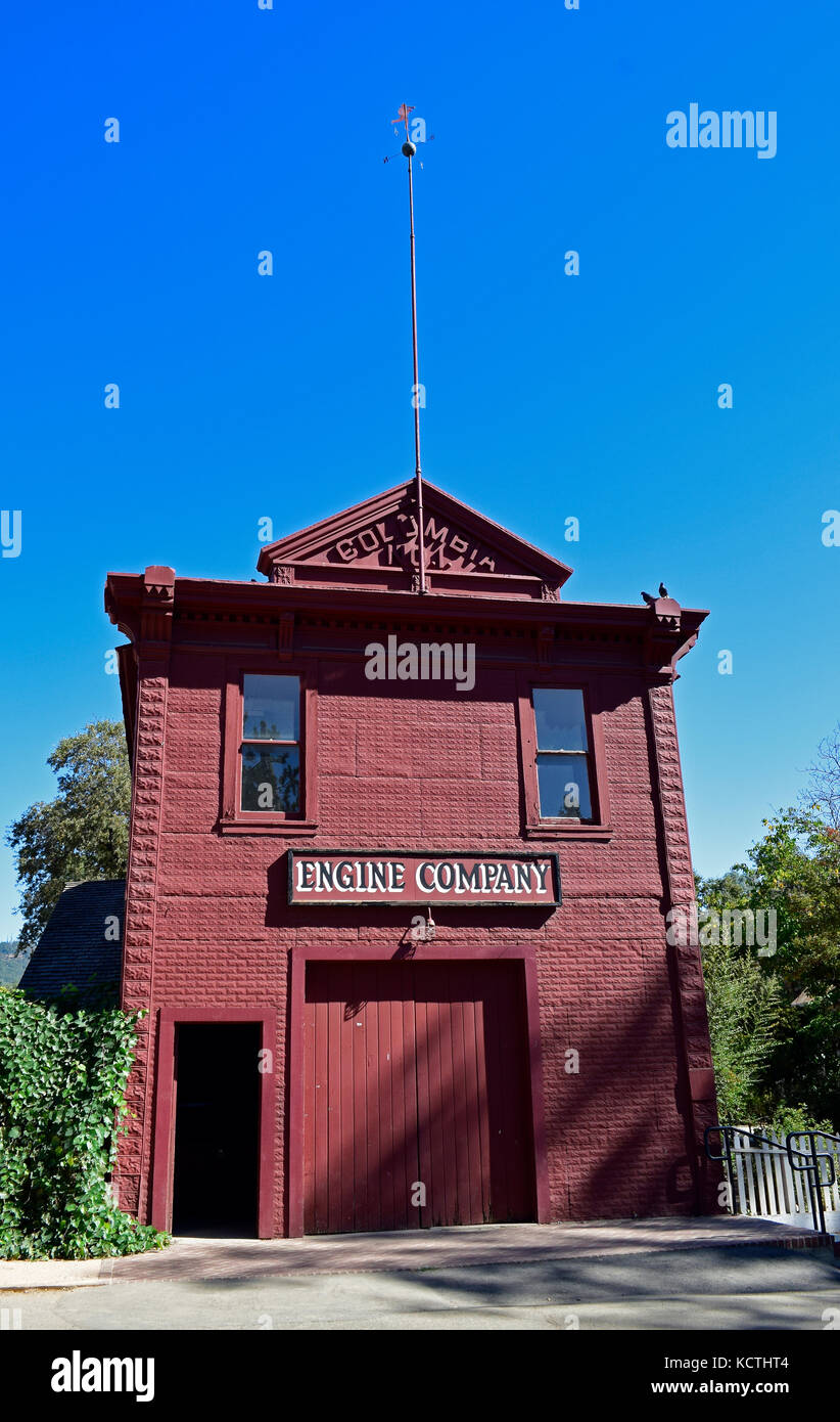 Firehouse, Engine Company, Columbia State Historic Park, Californie Banque D'Images