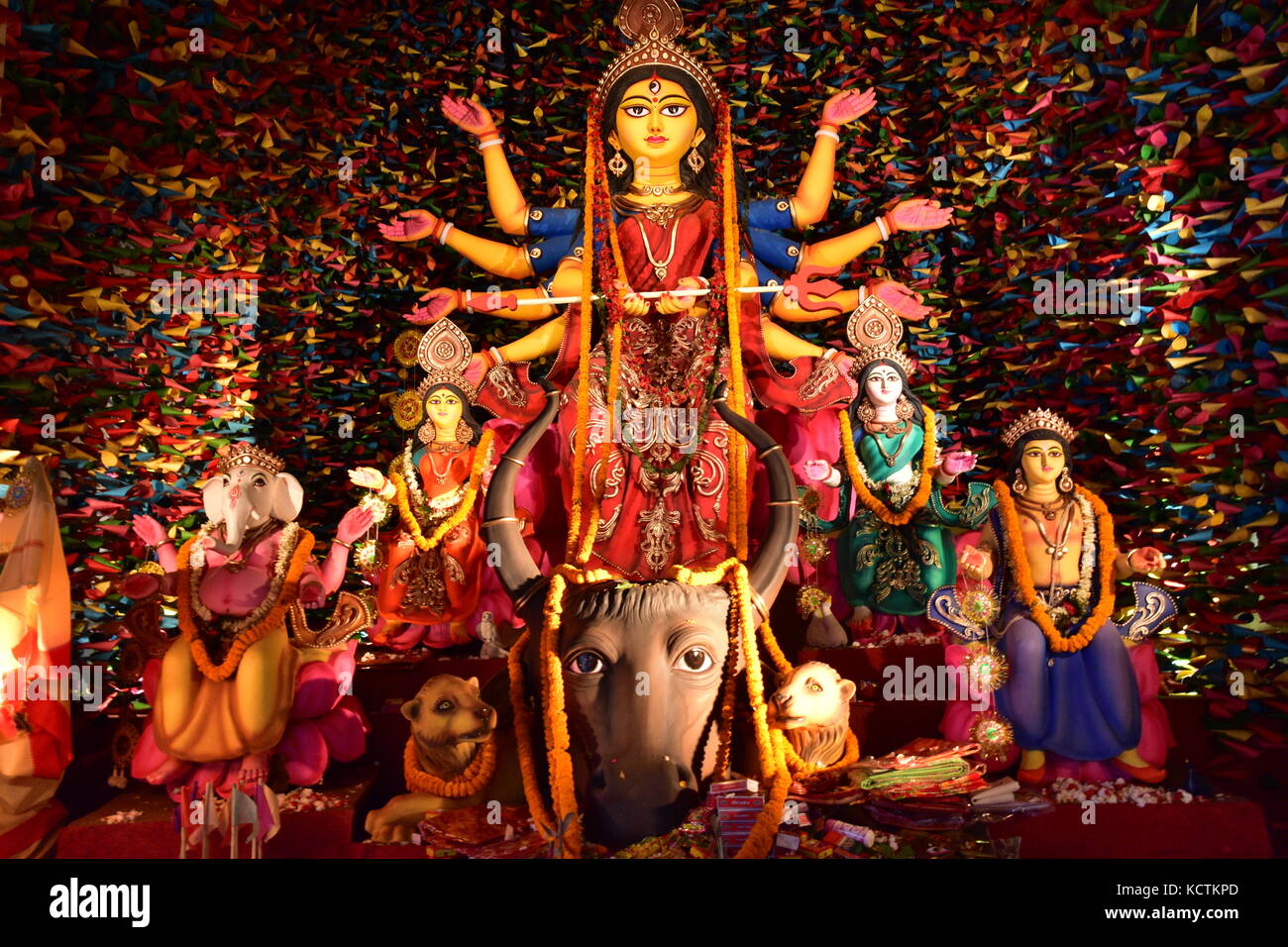 Durga puja festival, Kolkata, West Bengal, India Banque D'Images