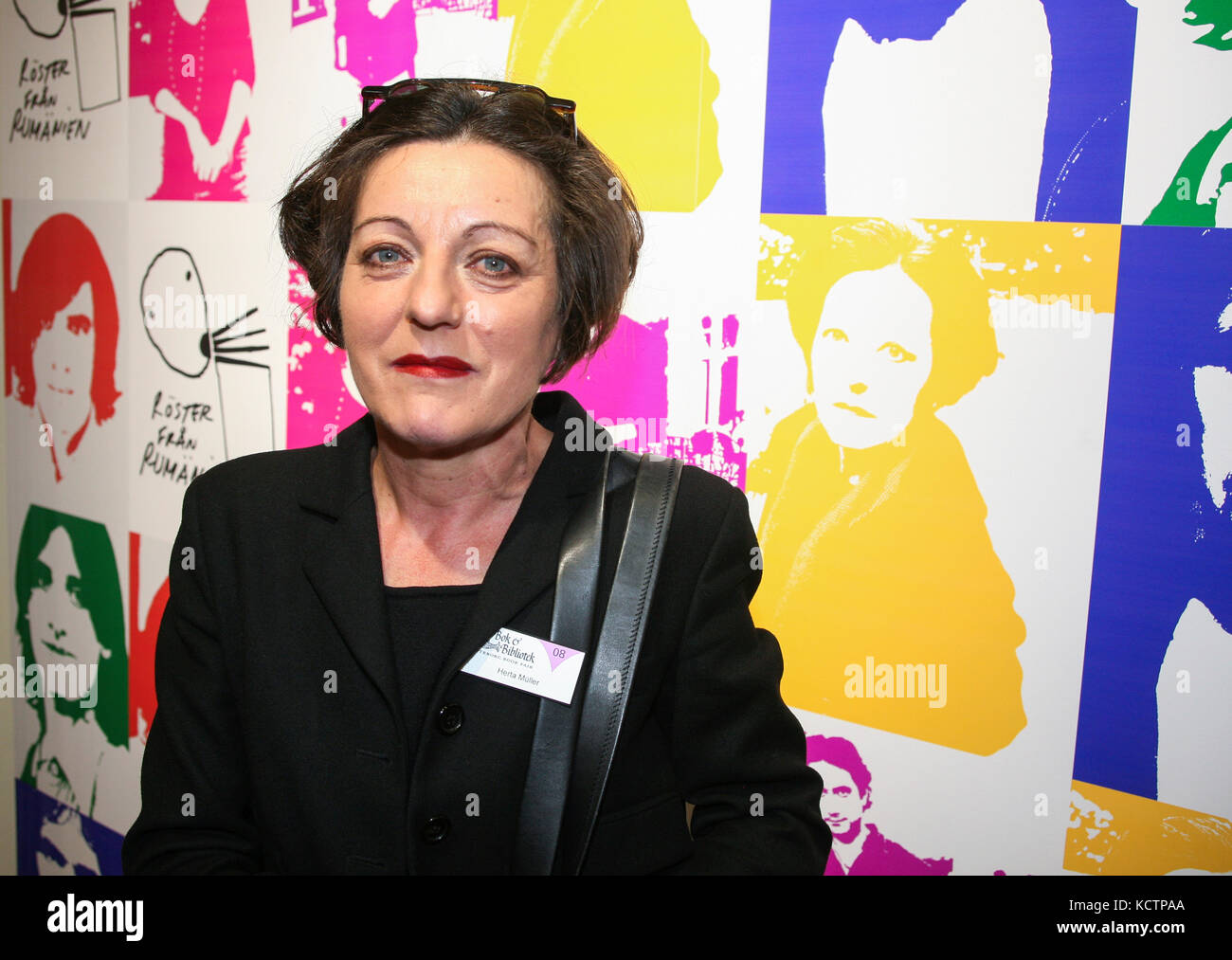 D'origine roumaine Herta Müller, écrivain allemand et prix Nobel de la paix, à la foire du livre de Göteborg 2008 Banque D'Images