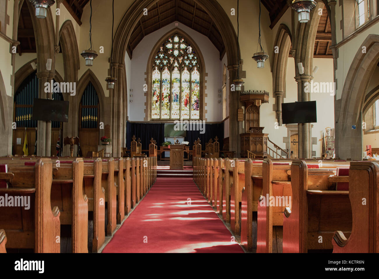 Le pont United Reformed Church, Otley, West Yorkshire, Angleterre, Royaume-Uni. Banque D'Images