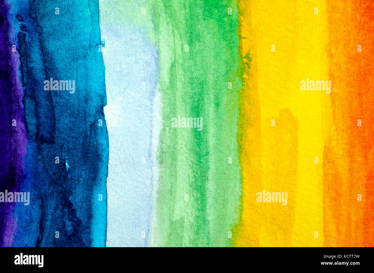 Rainbow background. aquarelle dessin à la main. close-up. Banque D'Images