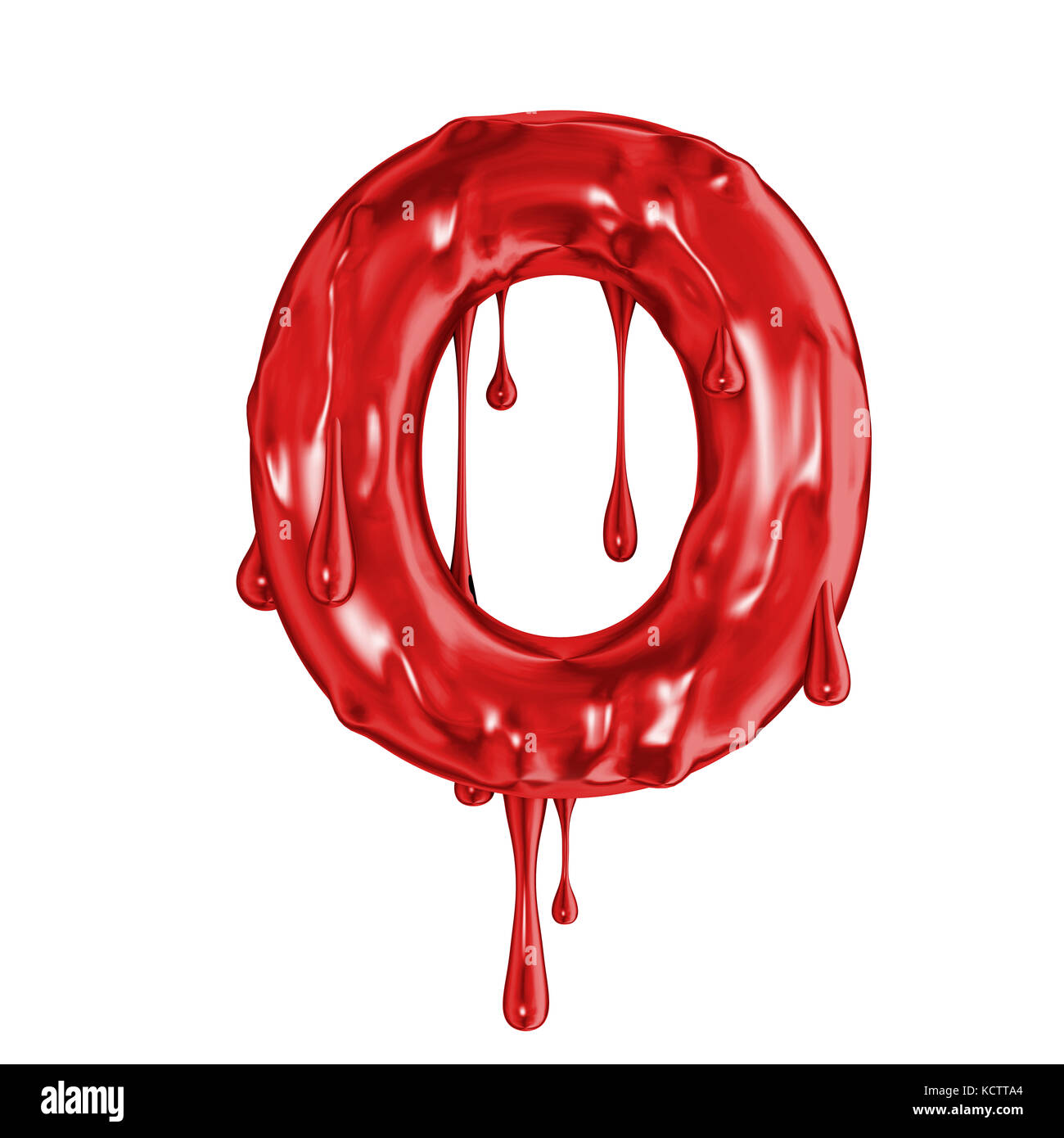 Blood police halloween horror lettre O Banque D'Images