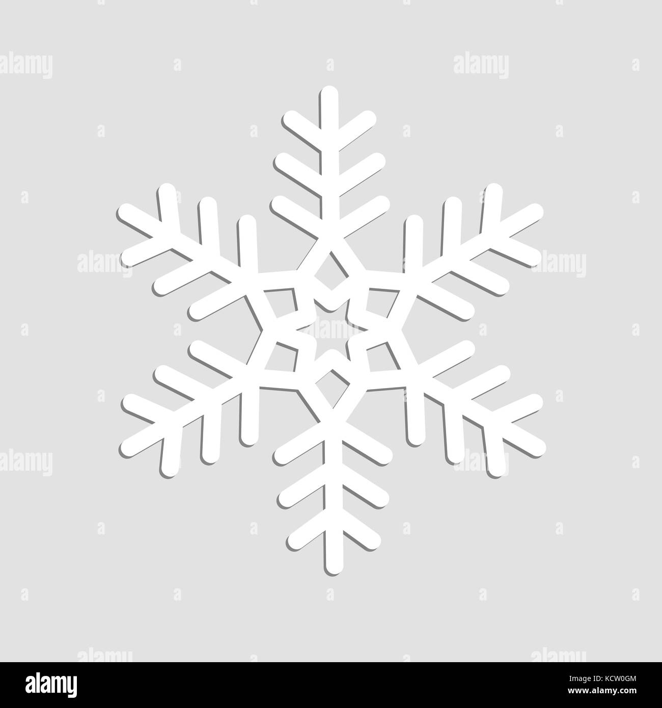 Flocon vecteur isolé 3d Illustration de Vecteur