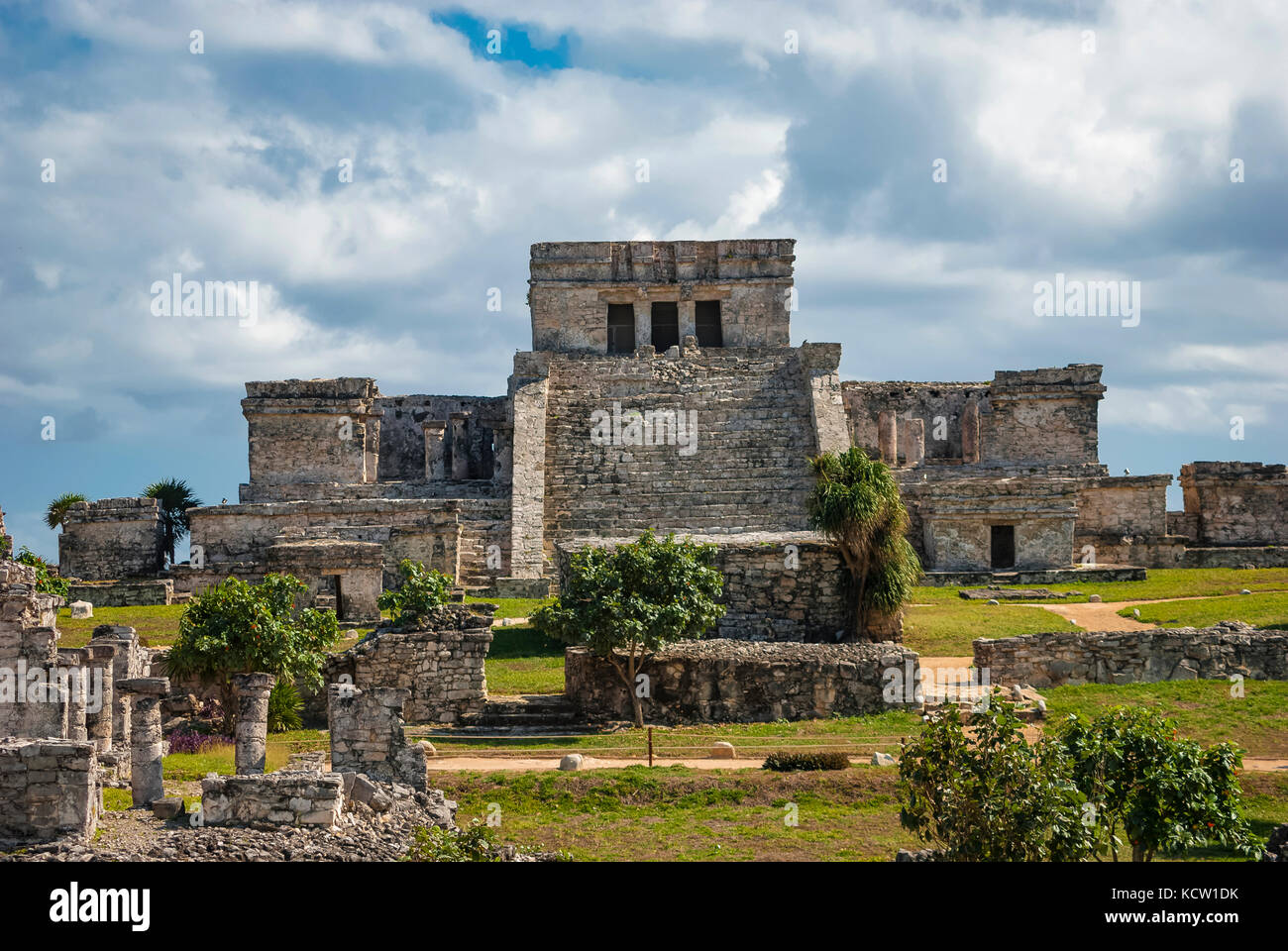 Les ruines mayas de Tulum, Mexique Banque D'Images