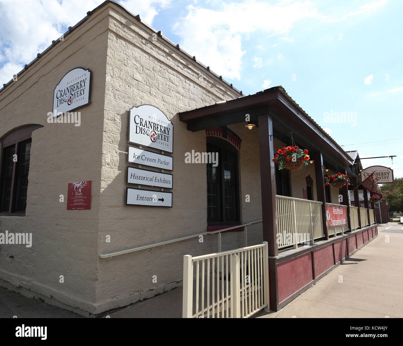 Les canneberges sont récoltées autour de Garennes et Tomah, Wisconsin en octobre. Banque D'Images