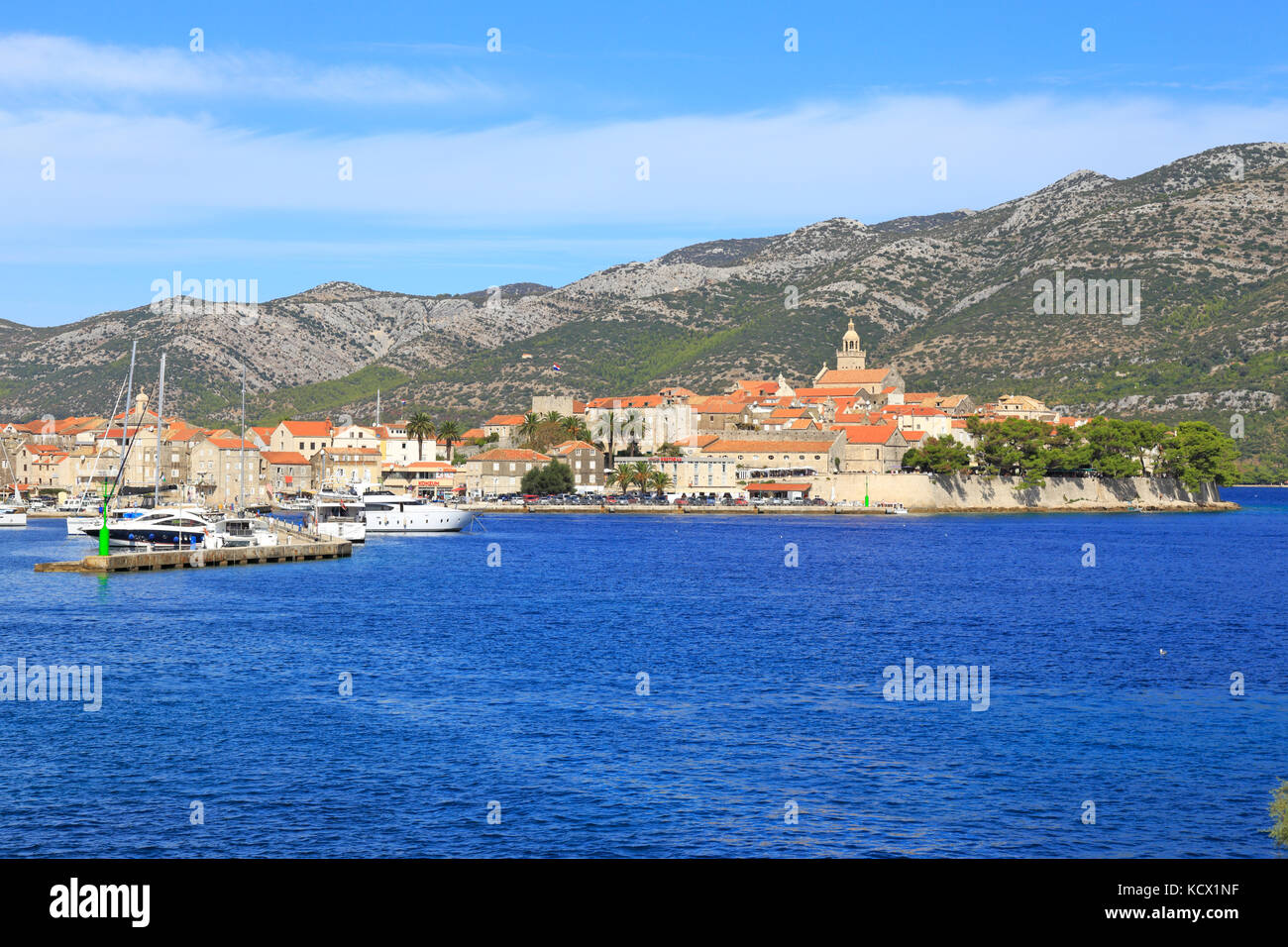 La ville de Korcula, l''île de Korcula, Croatie, Dalmatie, côte dalmate, l'Europe. Banque D'Images