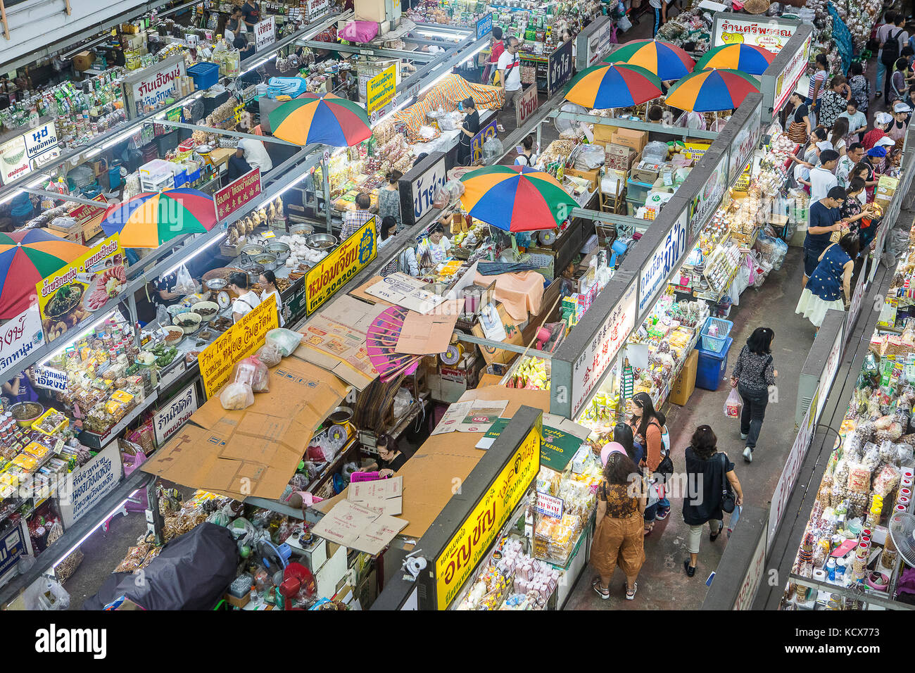 Marché de Warorot (Talat Warorot) à Chiang Mai, Thaïlande Banque D'Images