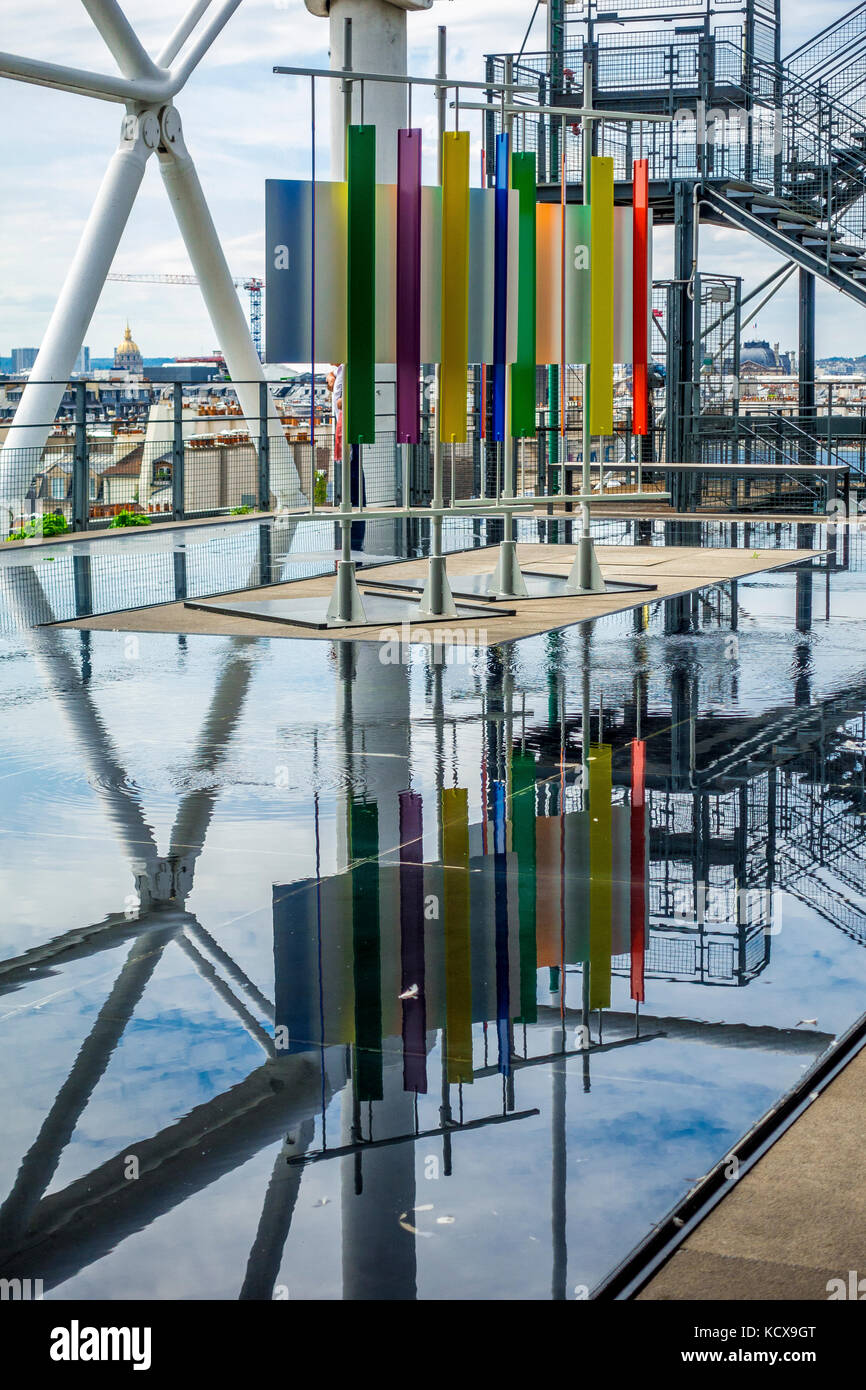 Art en plein air au Centre Pompidou de Paris Banque D'Images