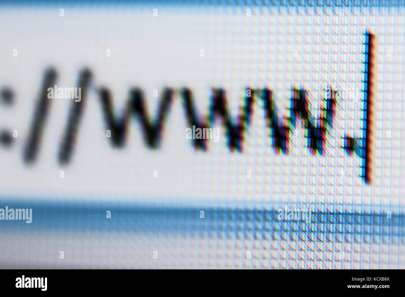 Www et le curseur sur l'écran de l'ordinateur Banque D'Images