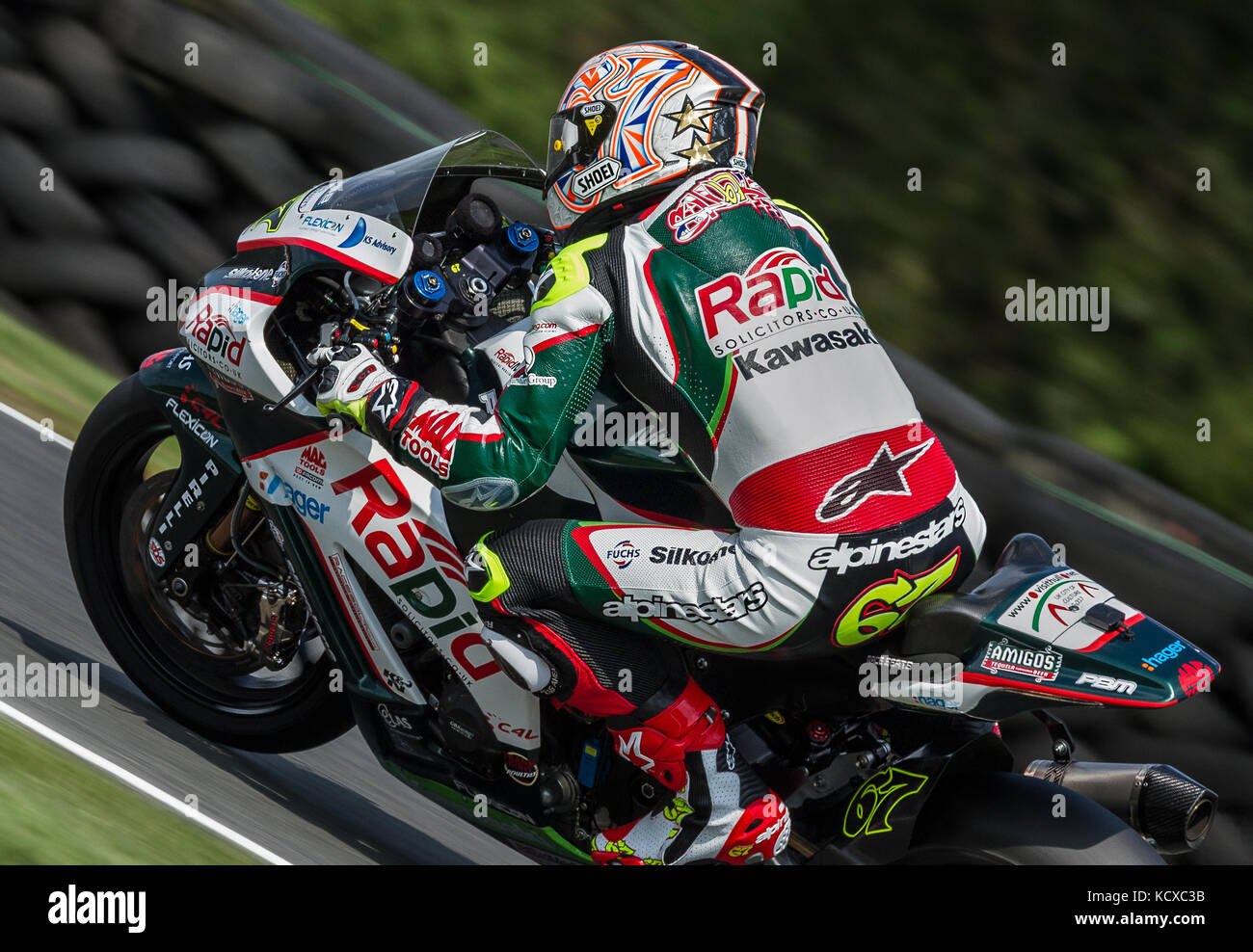 Shane Byrne à la course du Championnat British Superbike (BSB) à Oulton Park, Angleterre, Royaume-Uni Banque D'Images