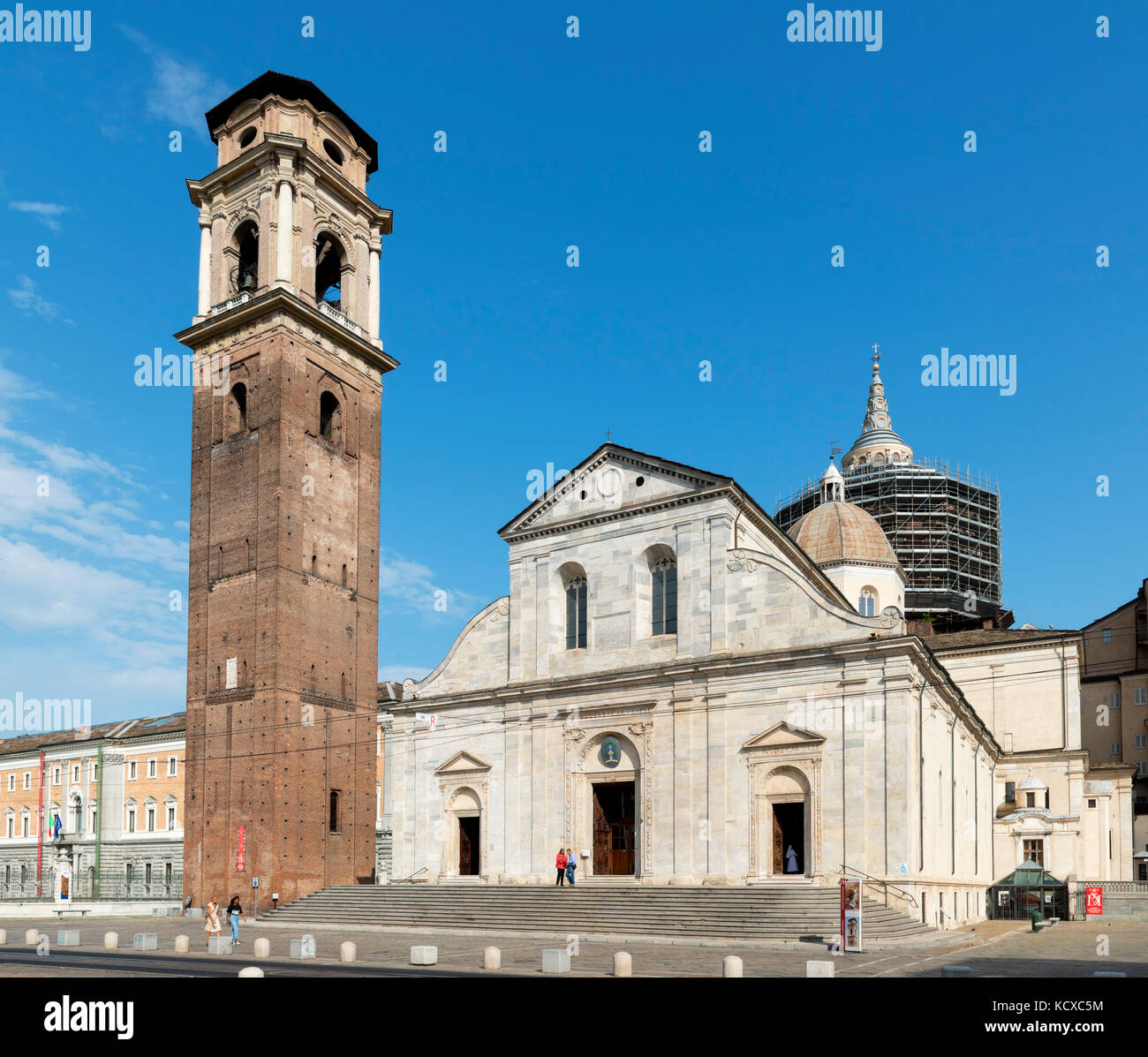 La Cathédrale de Turin (Duomo di Torino), accueil à l'Suaire de Turin, Turin, Piémont, Italie Banque D'Images