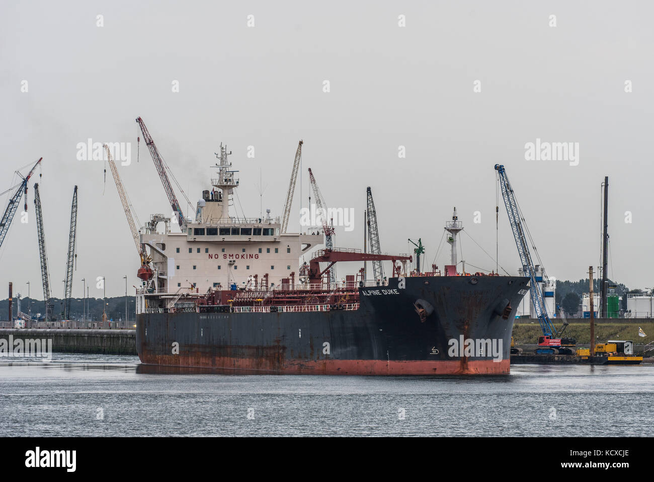 Les serrures de ijmuiden Pays-Bas et la Tata Steel factory Banque D'Images