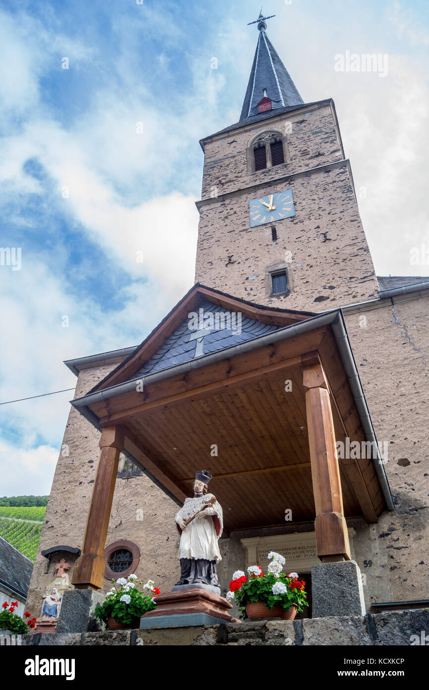Église de Saint Martin, Saint Martinskirche, 1600, Graach, vallée de la Moselle, Rheinland-Pfalz, Allemagne Banque D'Images