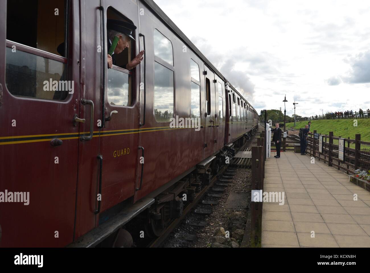 Garde train, onduler, depuis, chariot Banque de photographies et d