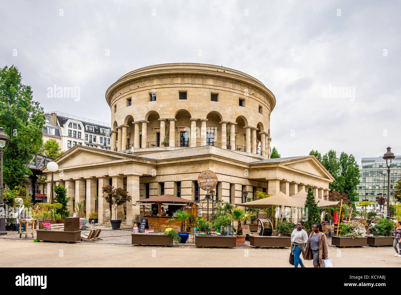 La rotonde de la Villette dans le 19ème arrondissement de Paris, France Banque D'Images