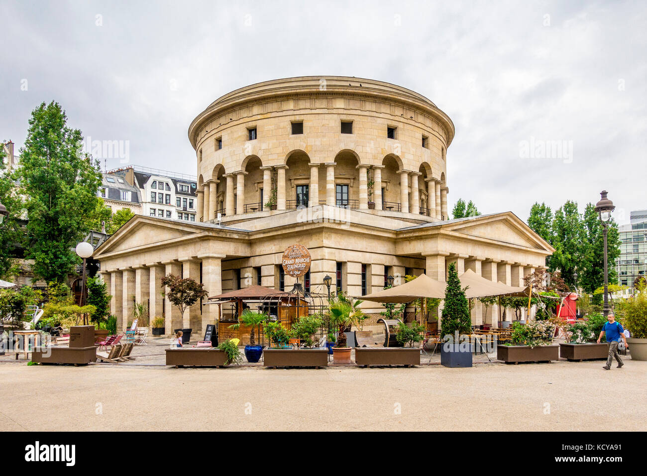 La rotonde de la Villette dans le 19ème arrondissement de Paris, France Banque D'Images