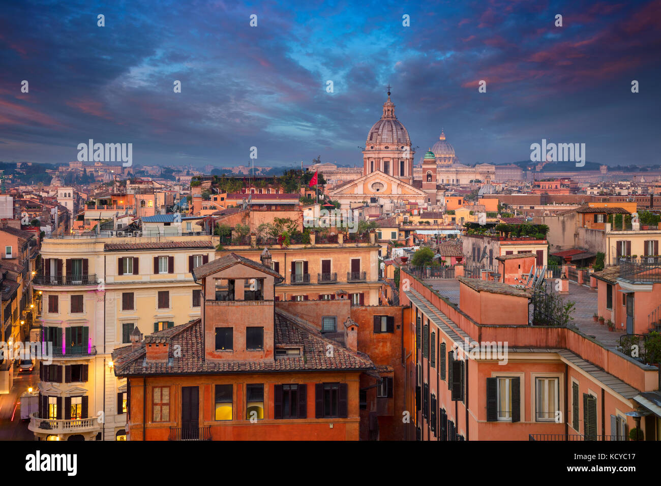 Rome. cityscape image de Rome, Italie pendant le lever du soleil. Banque D'Images