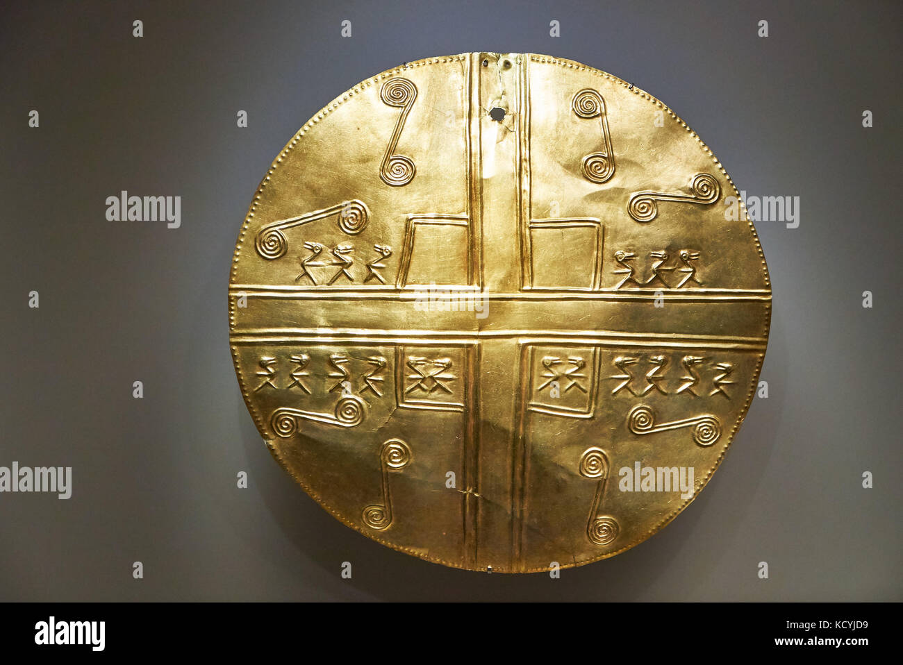 Pièces d'exposition dans le musée de l'or ou Museo del Oro, Bogota, Colombie, Amérique du Sud Banque D'Images