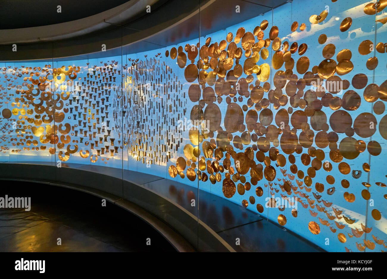 Sala de la ofrenda au musée de l'or ou Museo del Oro, Bogota, Colombie, Amérique du Sud Banque D'Images