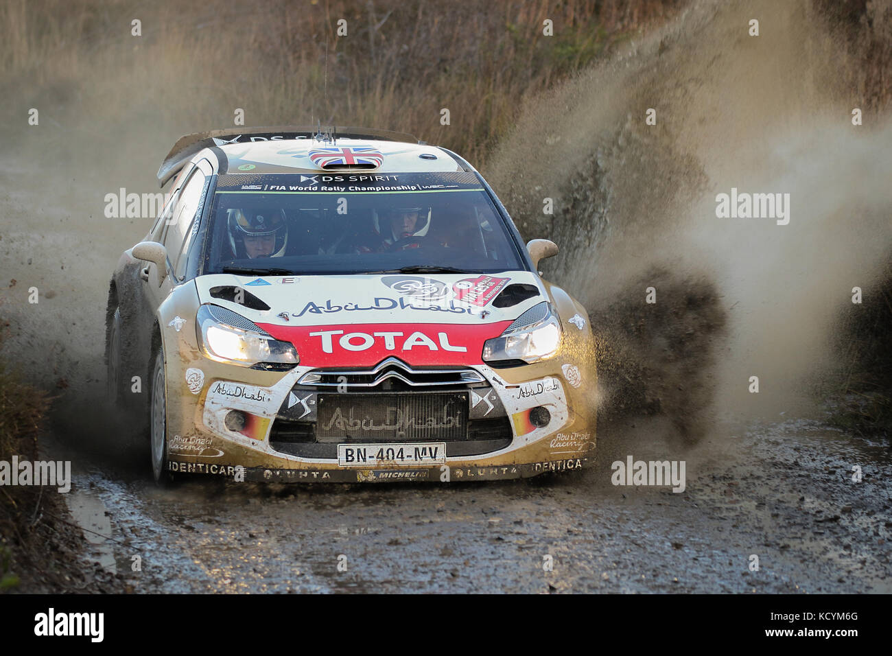 Kris Meeke au Pays de Galles Championnat du Monde des Rallyes (WRC) Le Rallye de Grande-Bretagne au Pays de Galles, Royaume-Uni Banque D'Images