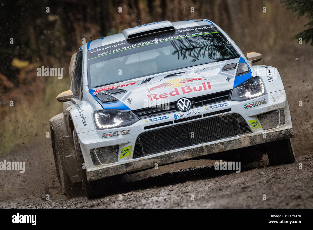 Andreas Mikkelsen au Pays de Galles Championnat du Monde des Rallyes (WRC) Le Rallye de Grande-Bretagne au Pays de Galles, Royaume-Uni Banque D'Images