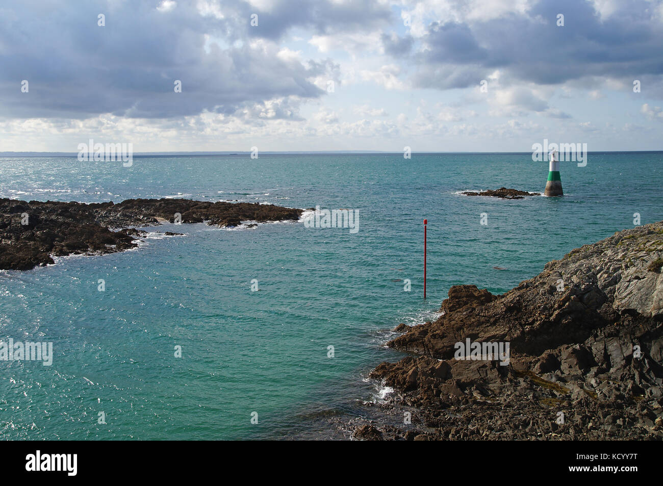 Entrée du port de dahouet en Bretagne Banque D'Images