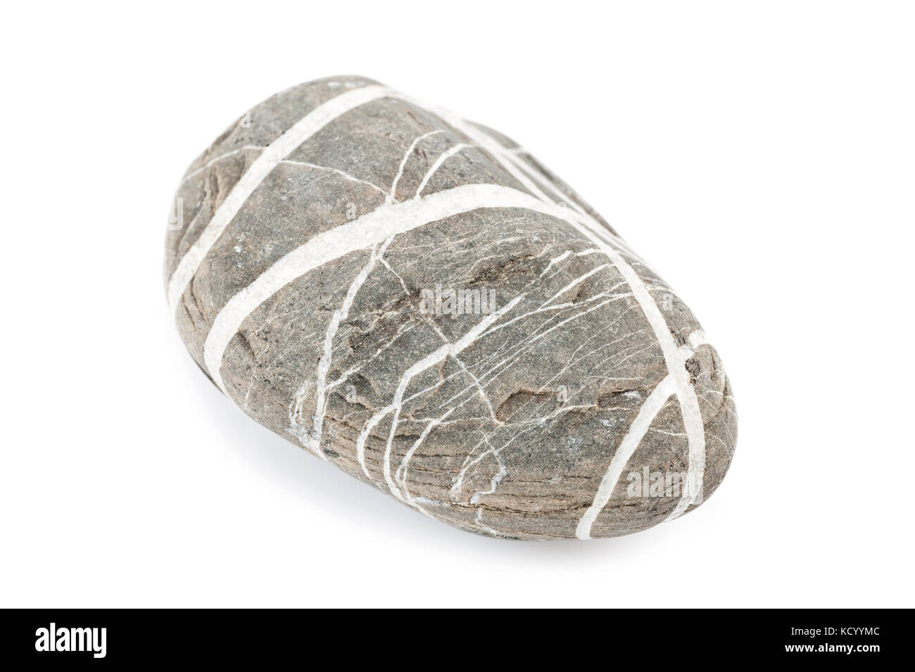 Rock boulder isolated on white Banque D'Images