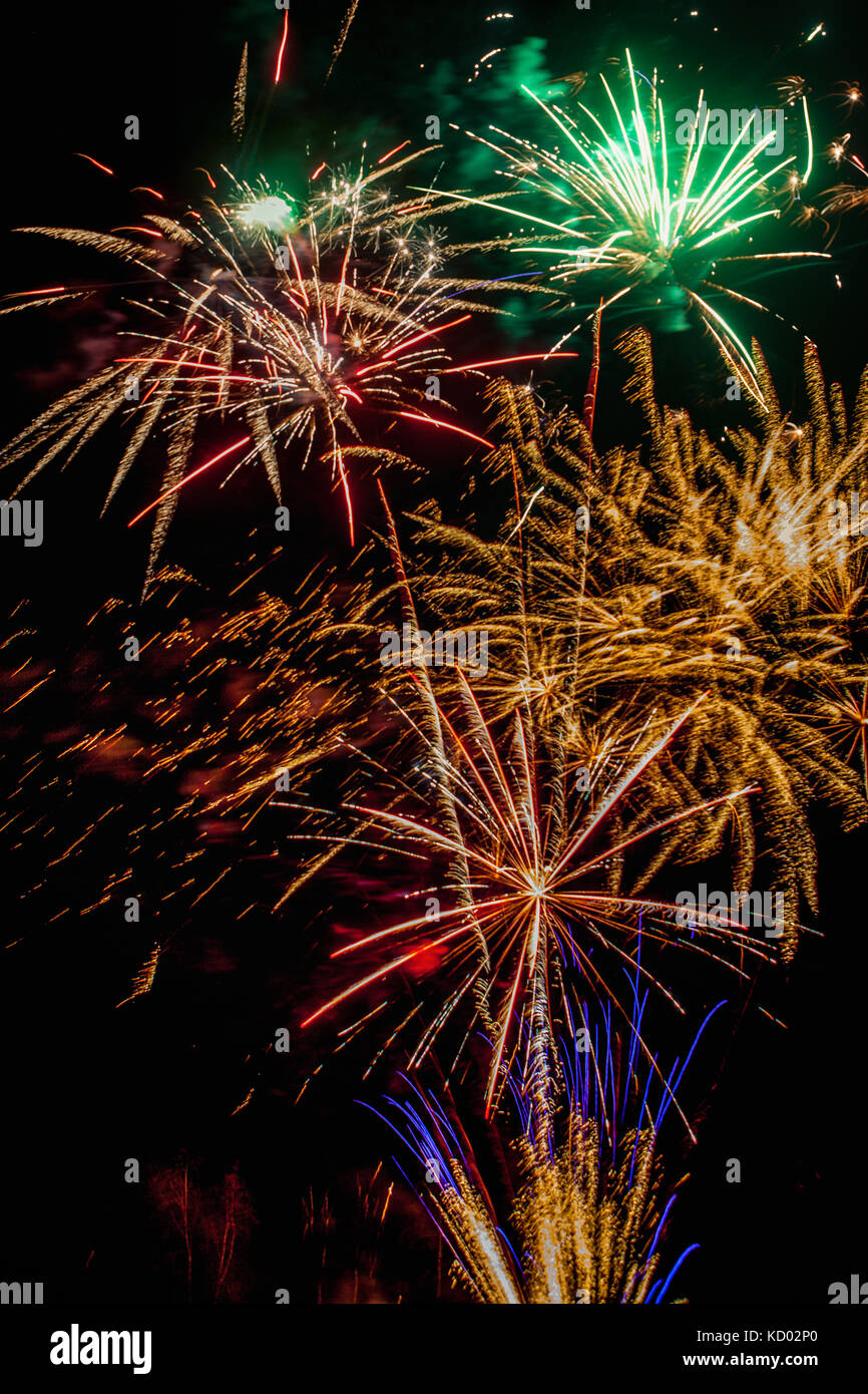 D'artifice - image composite. Banque D'Images