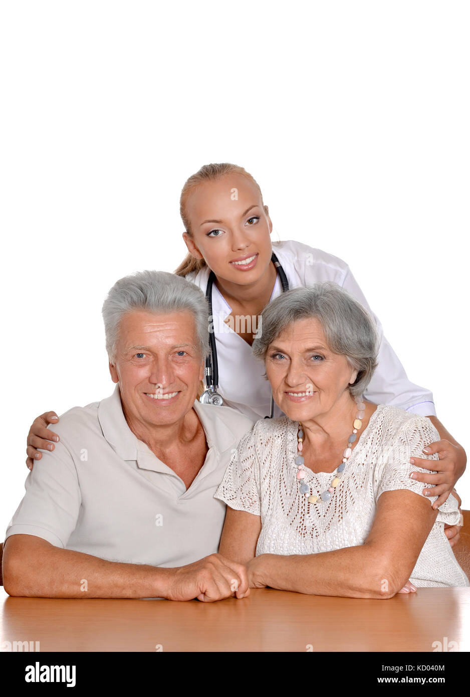 Femme médecin avec les patients Banque D'Images