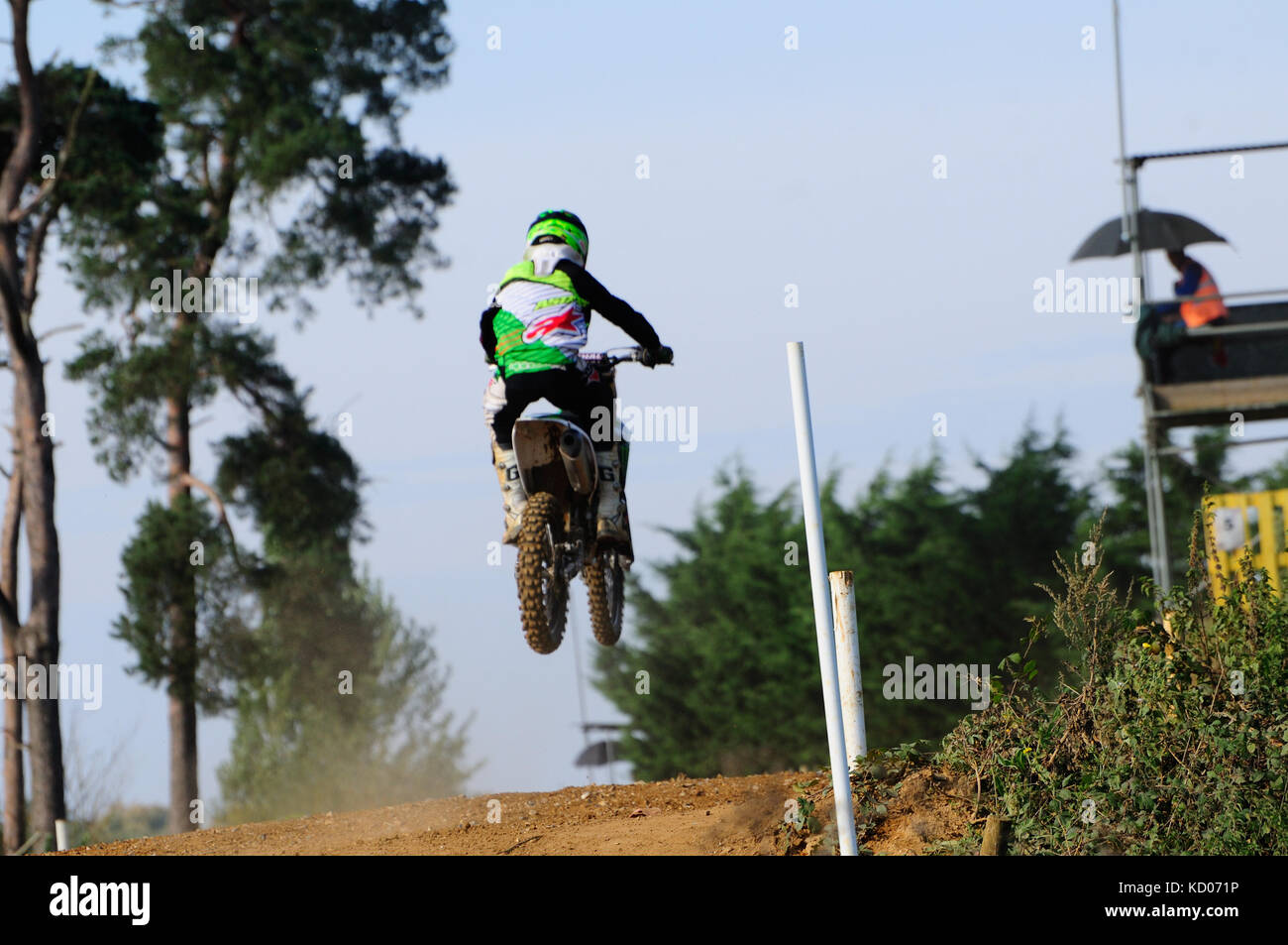 Motocross en action Banque D'Images
