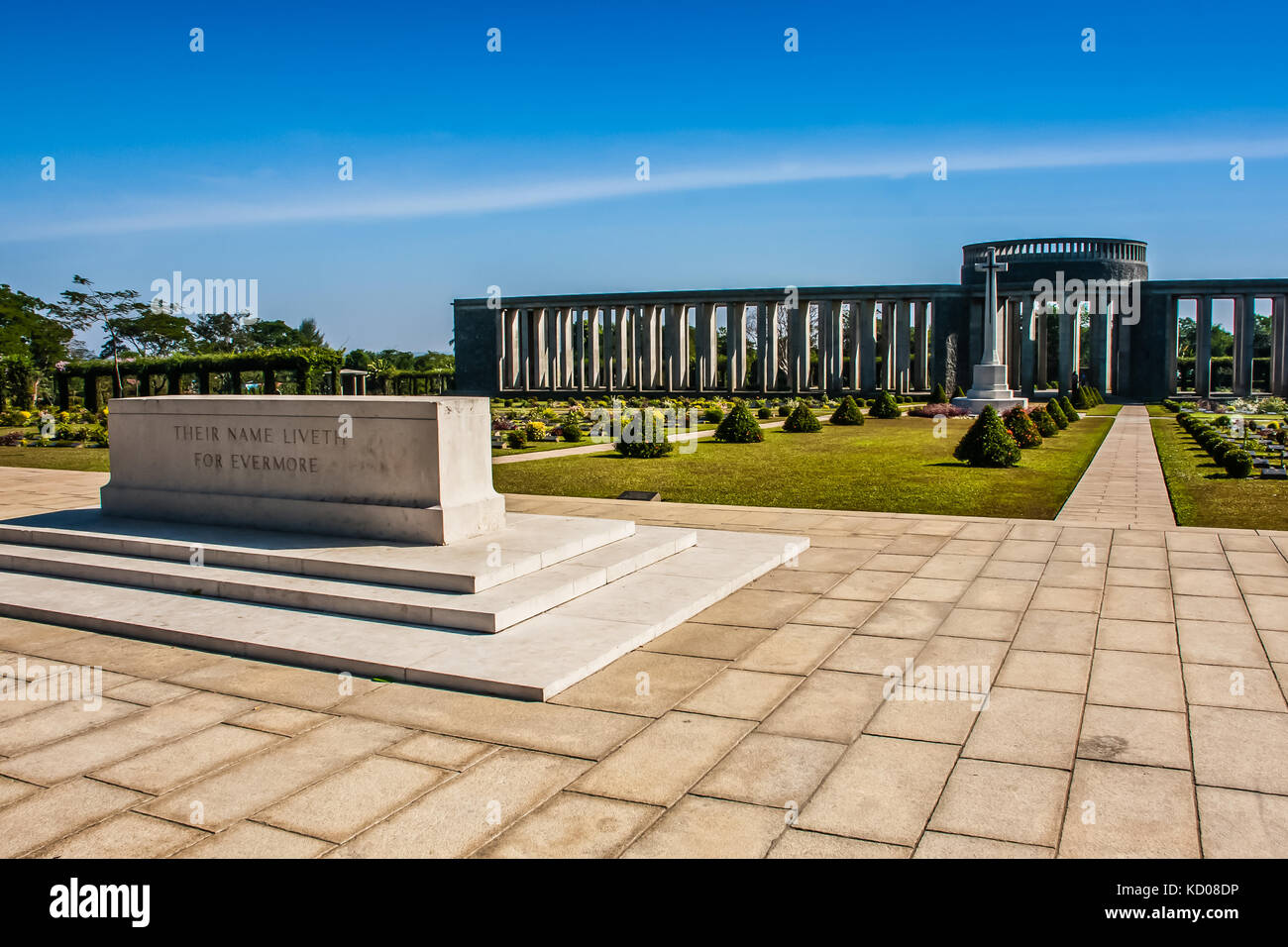 Htauk Kyant War Memorial Cemetery, Yangon, Myanmar Banque D'Images