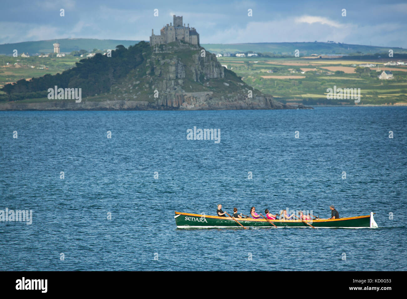 Un concert de pilote de Cornouailles à Mounts Bay, Penzance, Angleterre, Royaume-Uni Banque D'Images