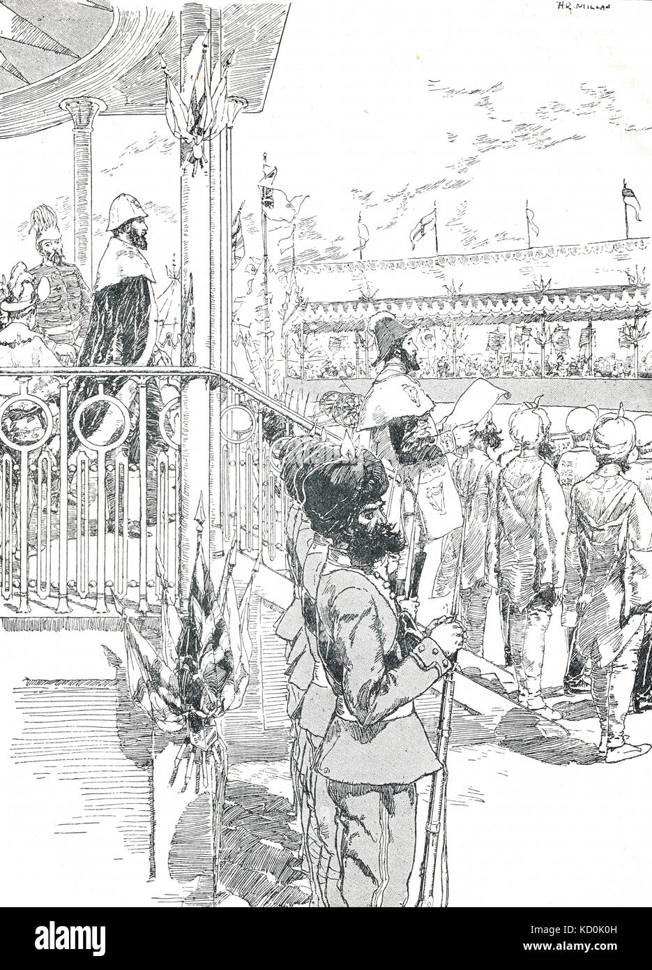 Proclamation de la reine Victoria, impératrice des Indes, 1 janvier 1877, le jour de l'An, Delhi Banque D'Images